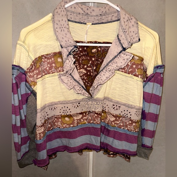 NWOT FreePeople High Point Tee Blouse Top - Picture 3 of 5